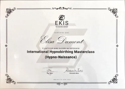 Formation réalisée en 2022 - International Hypnobirthing Masterclass